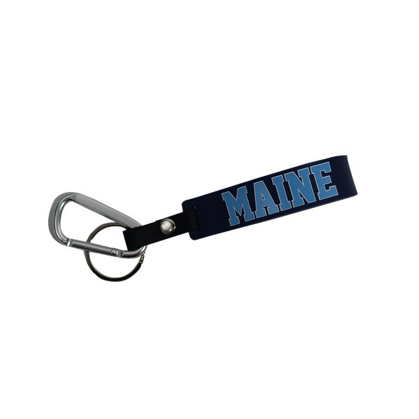 Maine Black Bears Silicone Keychain With Carabiner